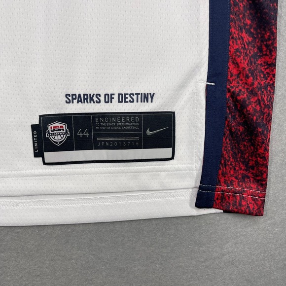 USA Basketball Jersey Mens Medium White Nike Limited Edition Paris 2024 Olympics - Picture 5 of 12